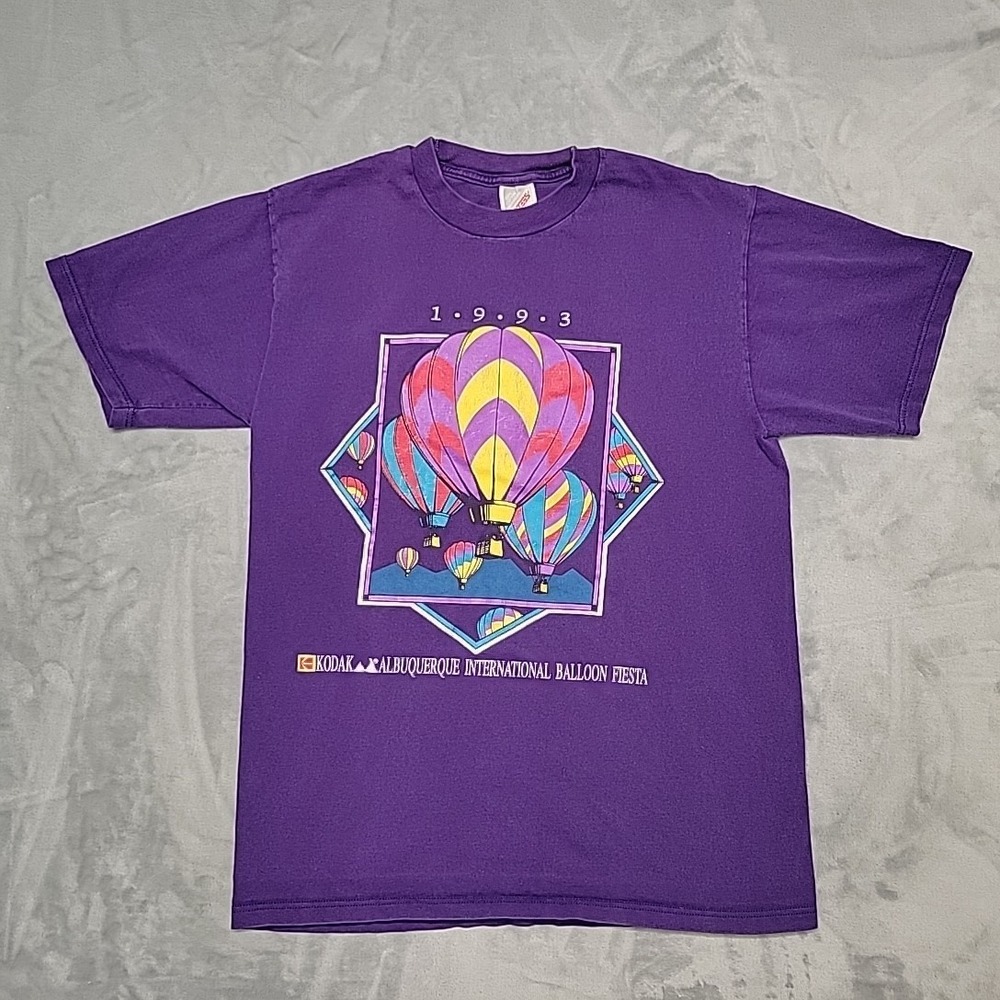 Vintage Kodak  Mens M Purple 1993 Kodak Albuquerque Balloon Fiesta Made In USA